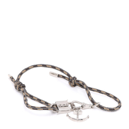 Christian Dior Technical Cord Brass Anchor Bracelet Blue Grey 1 of 4