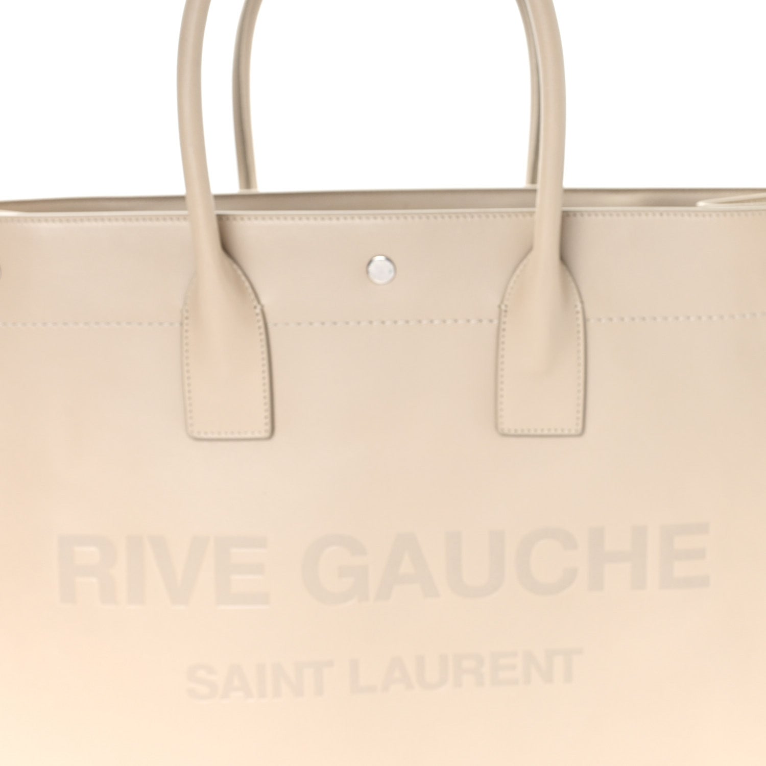 Saint Laurent Vitello Large Rive Gauche Tote Sea Salt 7 of 9