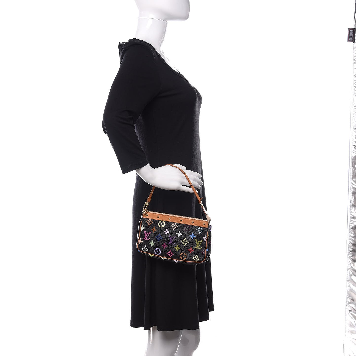 Monogram Multicolor Pochette Accessories Black
