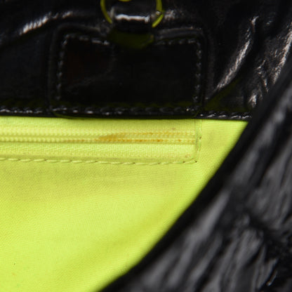 Chanel Patent Quilted Day Glo Flap Bag Black 15 of 17