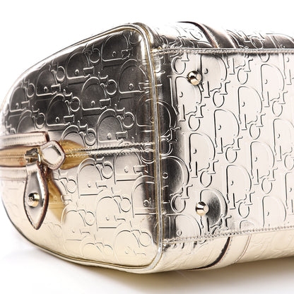 Christian Dior Metallic Patent Monogram Bowler Gold 7 of 10