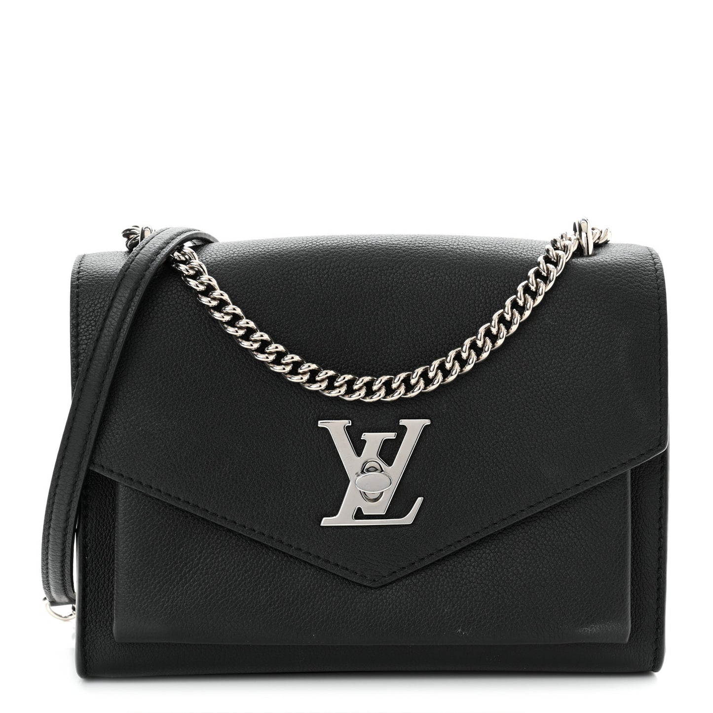 Soft Calfskin Mylockme Chain Bag BB Black