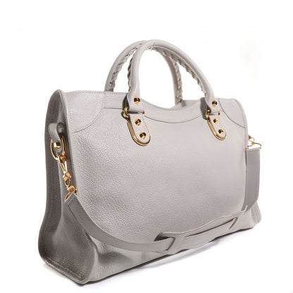 Balenciaga Chevre Gold Metallic Edge Hardware City Gris Clair Gris Perle 3 of 13