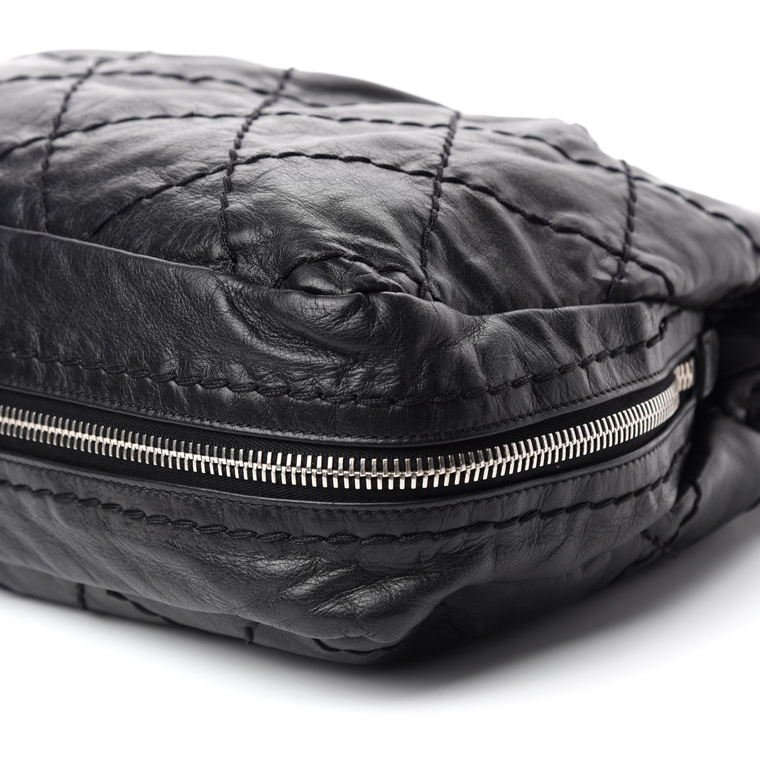 Chanel Calfskin Stitched Expandable Frame Bag Black 7 of 10