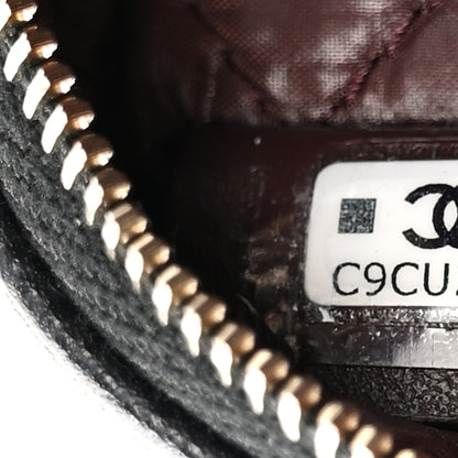 Chanel Caviar Quilted Double Zip Pouch Cosmetic Case Black 7 of 7