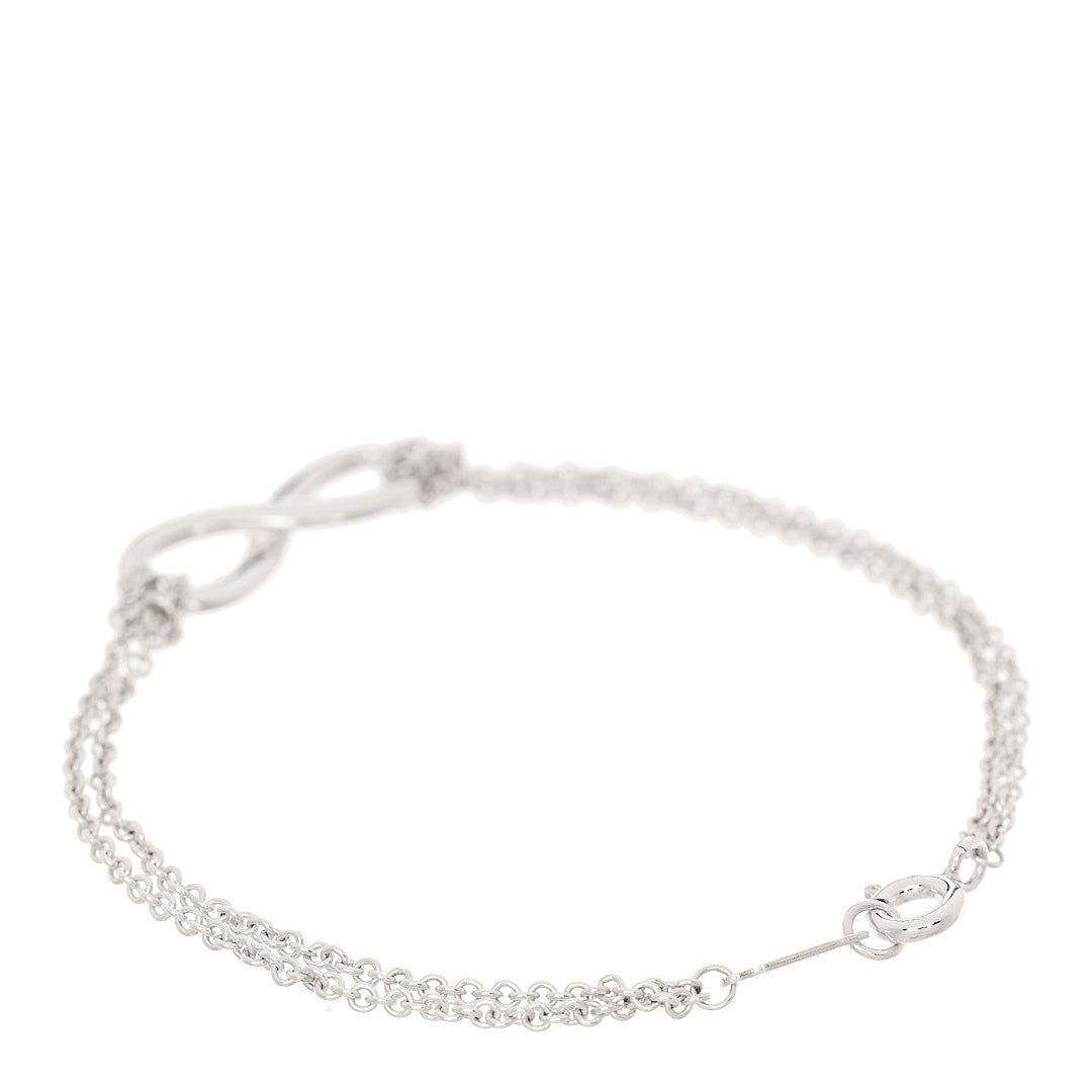 Tiffany Sterling Silver Infinity Double Chain Bracelet 2 of 5