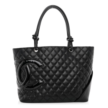 Chanel Calfskin Quilted Large Cambon Tote Black 1 of 9