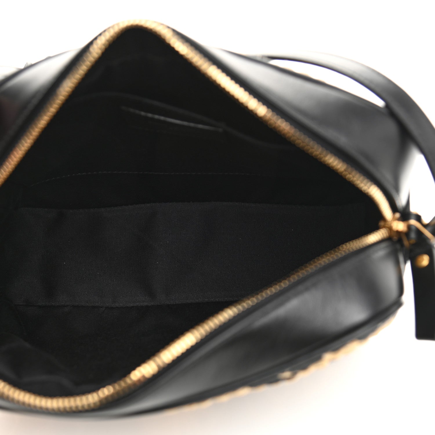 Saint Laurent Raffia Calfskin Leopard Print Monogram Lou Camera Bag Natural Beige Black 5 of 10
