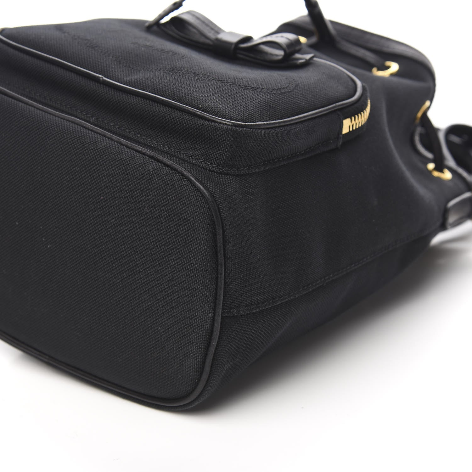 Prada Jacquard Logo Mini Bucket Crossbody Bag Black 8 of 9