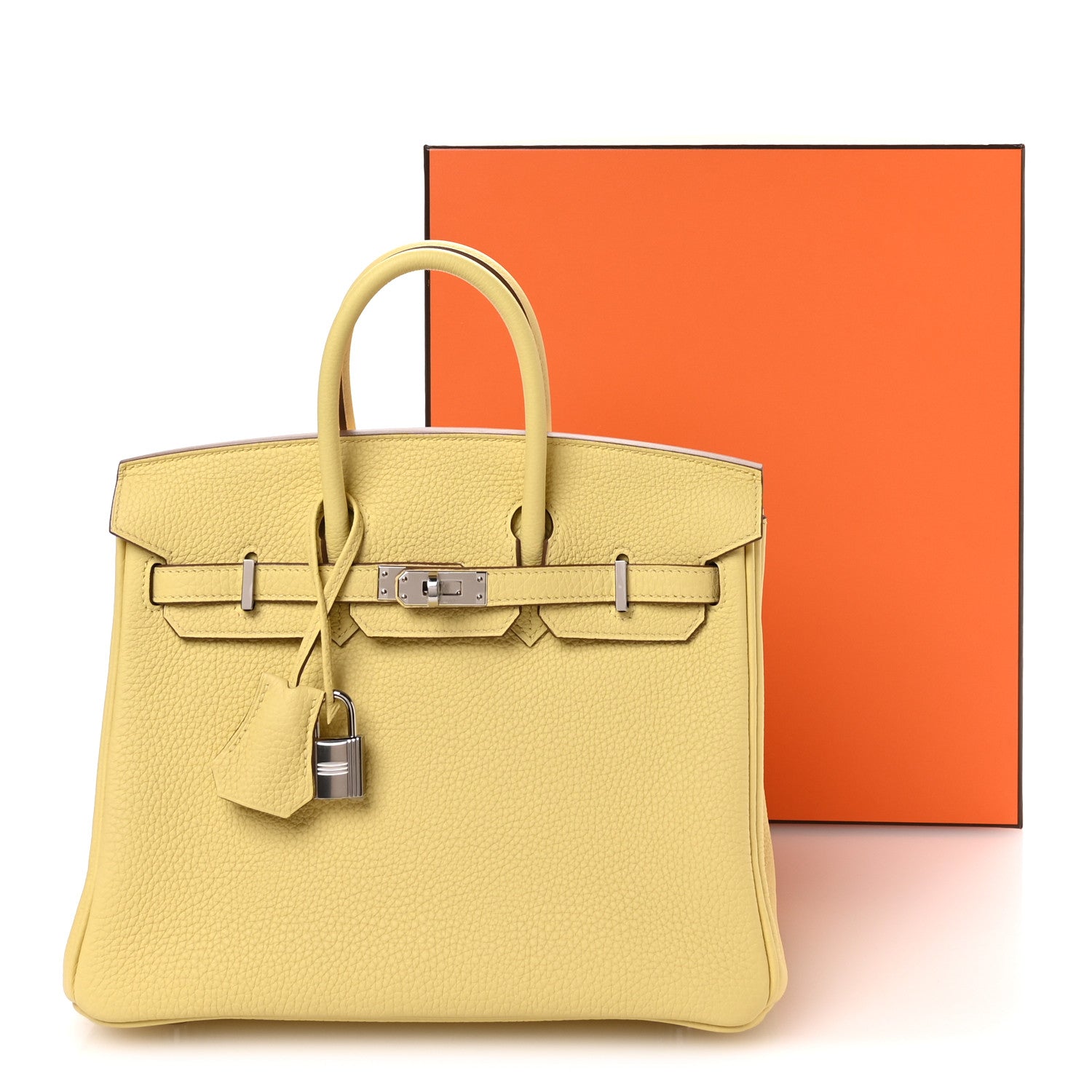 Hermes Togo Birkin 25 Jaune Poussin 11 of 11