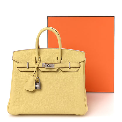 Hermes Togo Birkin 25 Jaune Poussin 11 of 11