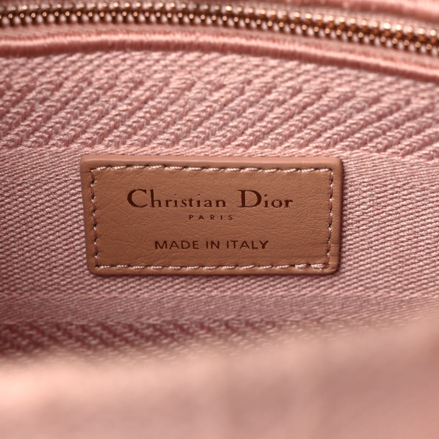 Canvas Embroidered Cannage Medium Lady D-Lite Pink