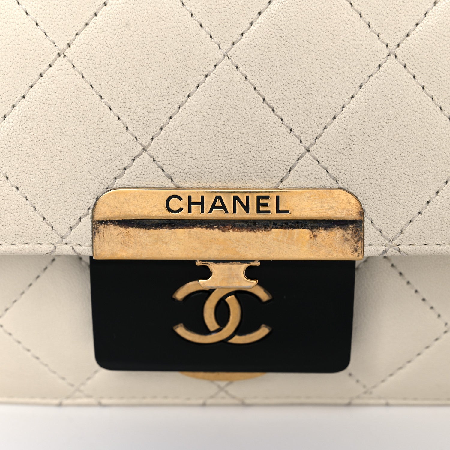 Chanel Sheepskin Quilted Mini Beauty Lock Flap White 14 of 23