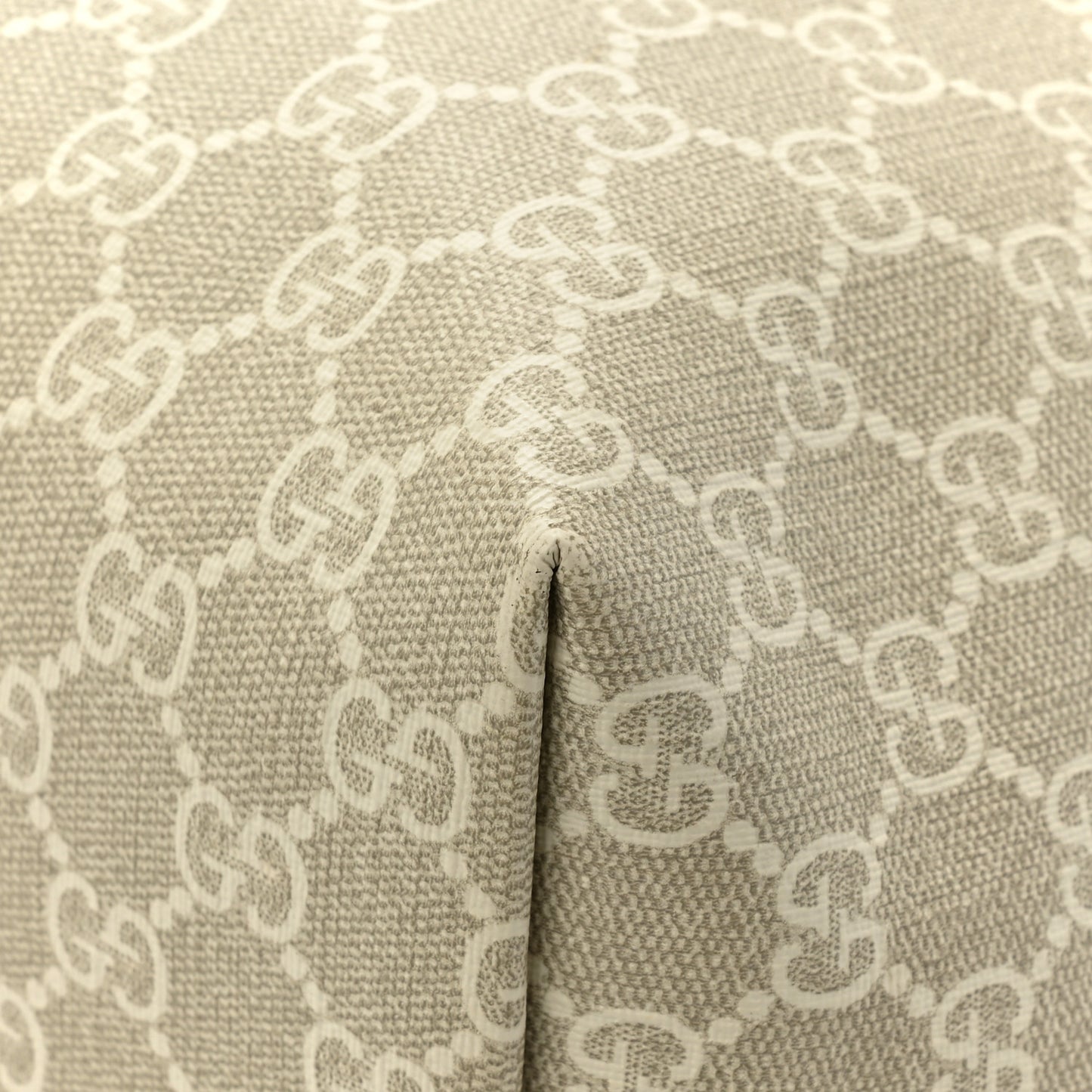 GG Supreme Monogram Textured Dollar Calfskin Web Medium Ophidia Shopping Tote Beige Mystic White Oatmeal