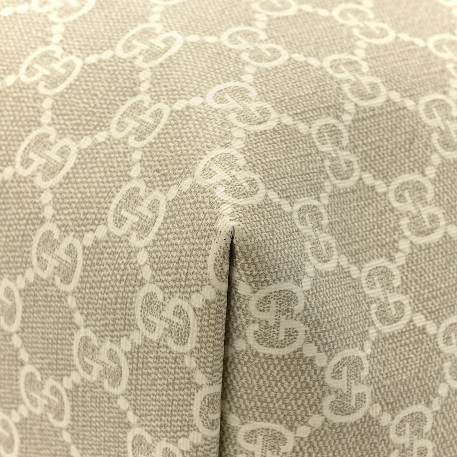 Gucci GG Supreme Monogram Textured Dollar Calfskin Web Medium Ophidia Shopping Tote Beige Mystic White Oatmeal 12 of 17