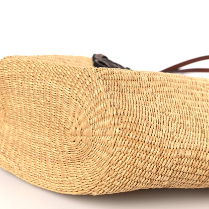 Loewe Calfskin Raffia Paulas Ibiza Small Basket Tote Bag Natural Tan 8 of 8