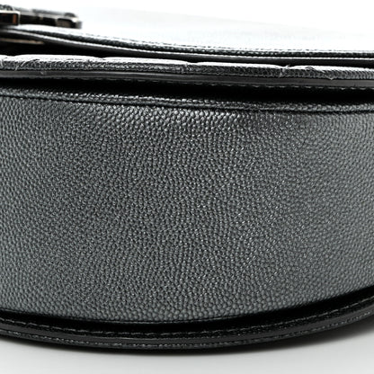 Chanel Metallic Caviar Quilted Medium Coco Curve Messenger Flap Black Ruthenium 10 of 10