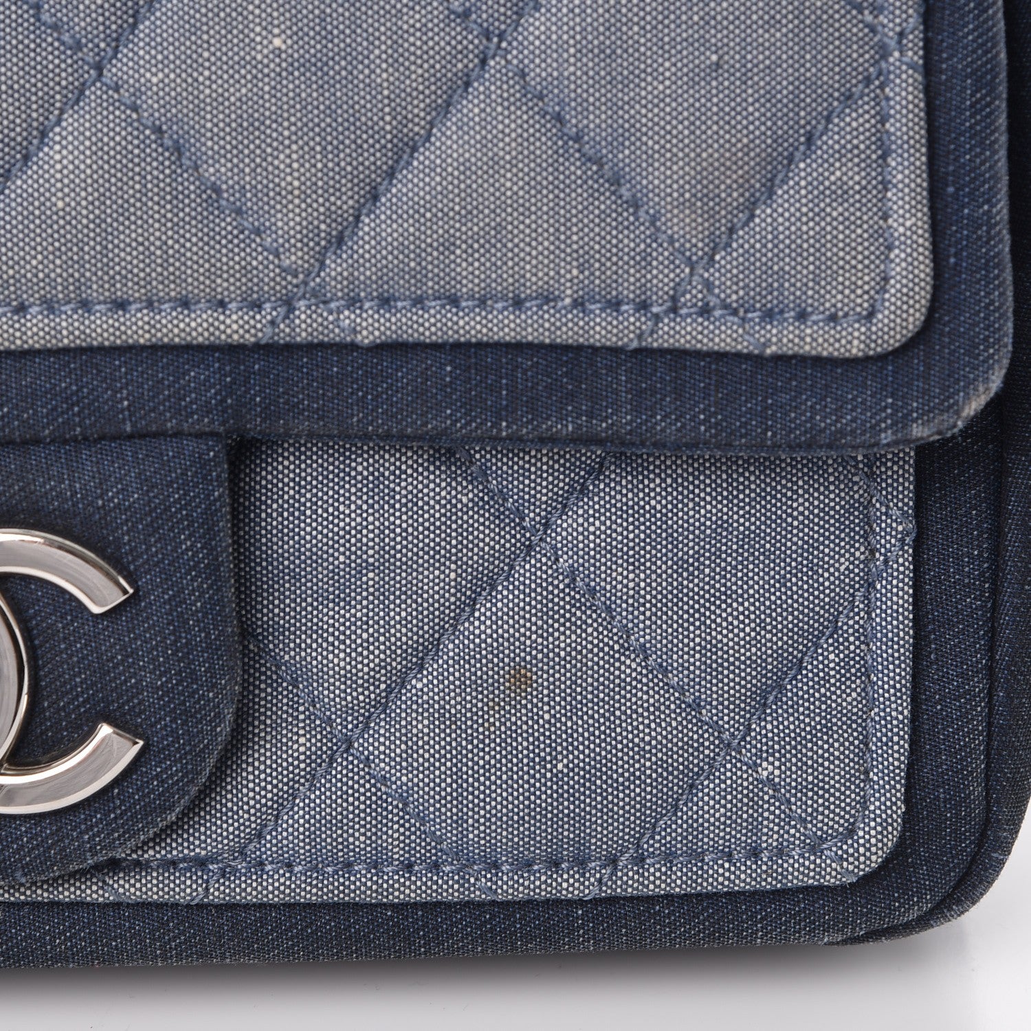 Chanel Denim Quilted Small Medallion Flap Light Blue 16 of 16
