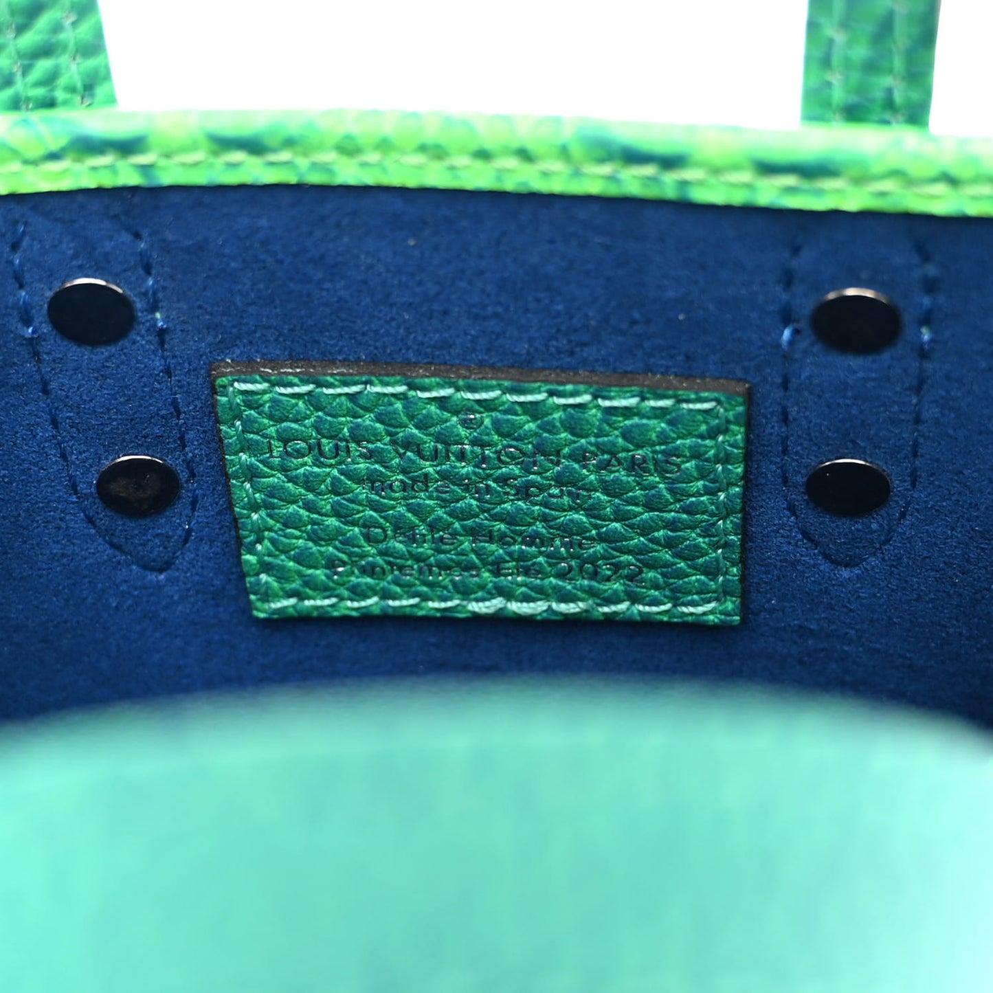 Taurillon Illusion Sac Plat XS Bleu Vert