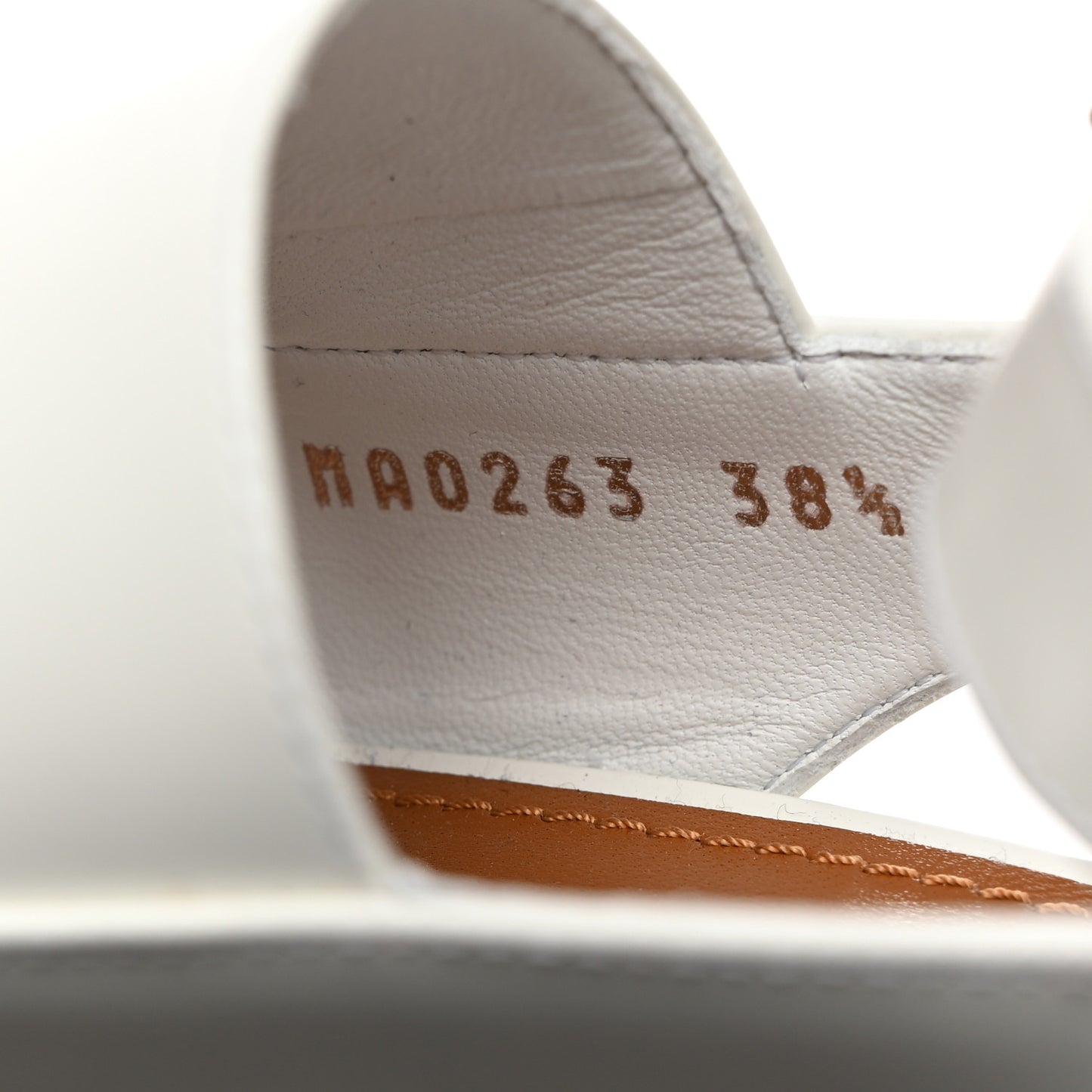 Calfskin Trinity 100 Sandals 38.5 White