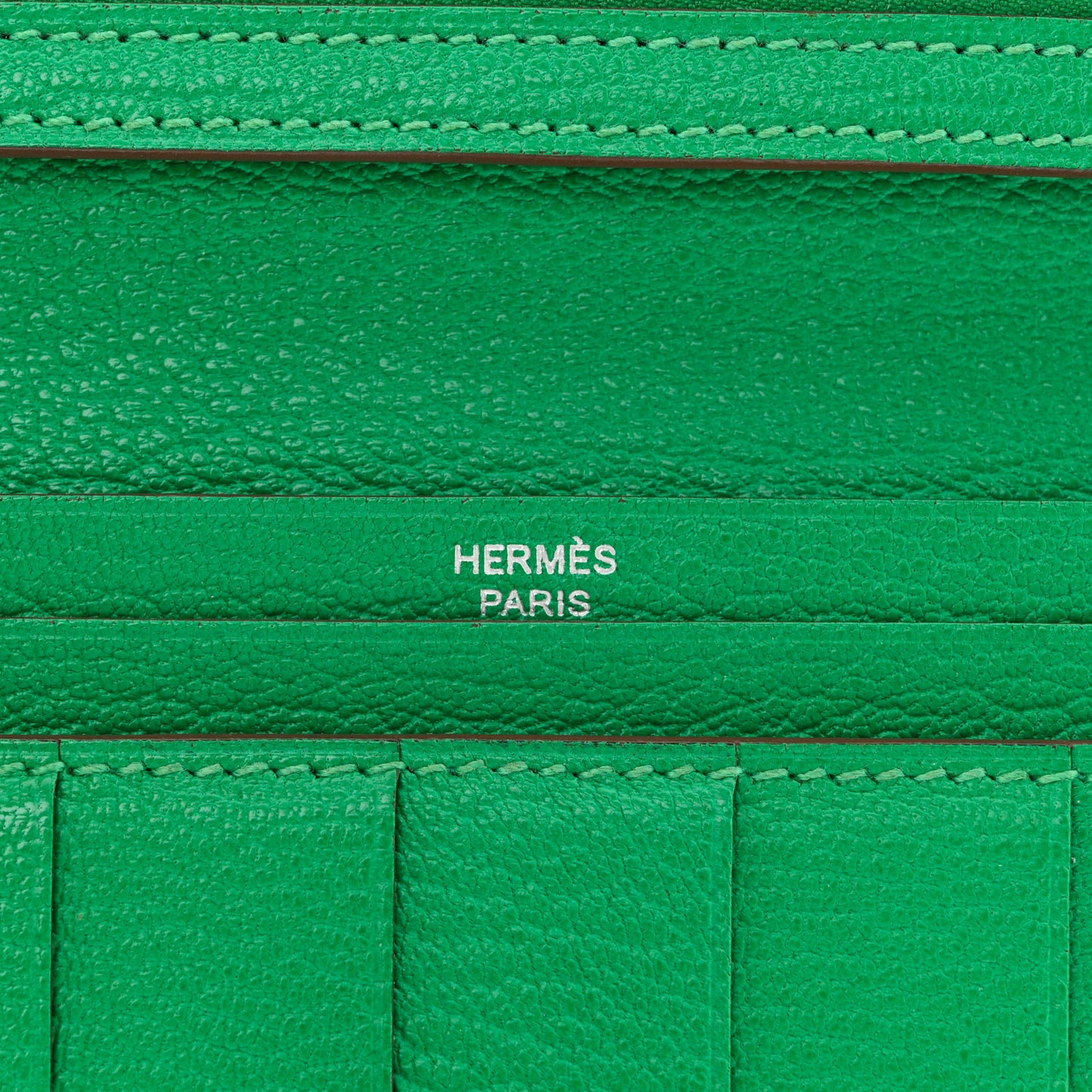Chevre Mysore Bearn Gusset Wallet Menthe