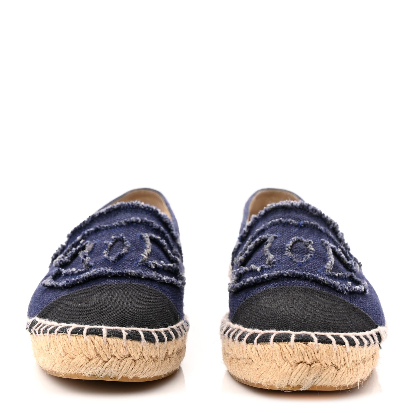 Denim Toile CC Espadrilles 38 Navy Black