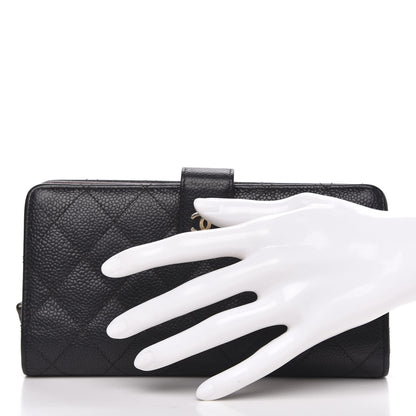 Chanel Caviar Quilted CC French Wallet Black 2 of 16