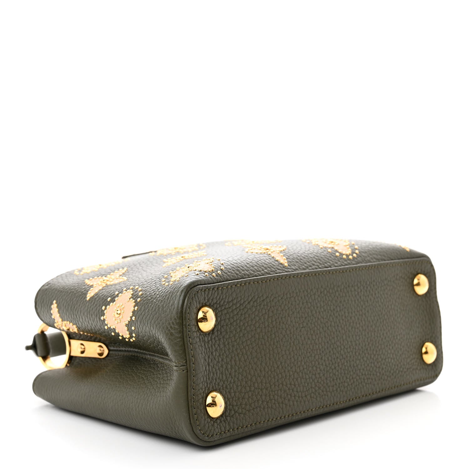 Louis Vuitton Taurillon Flowers Capucines BB Khaki 4 of 9