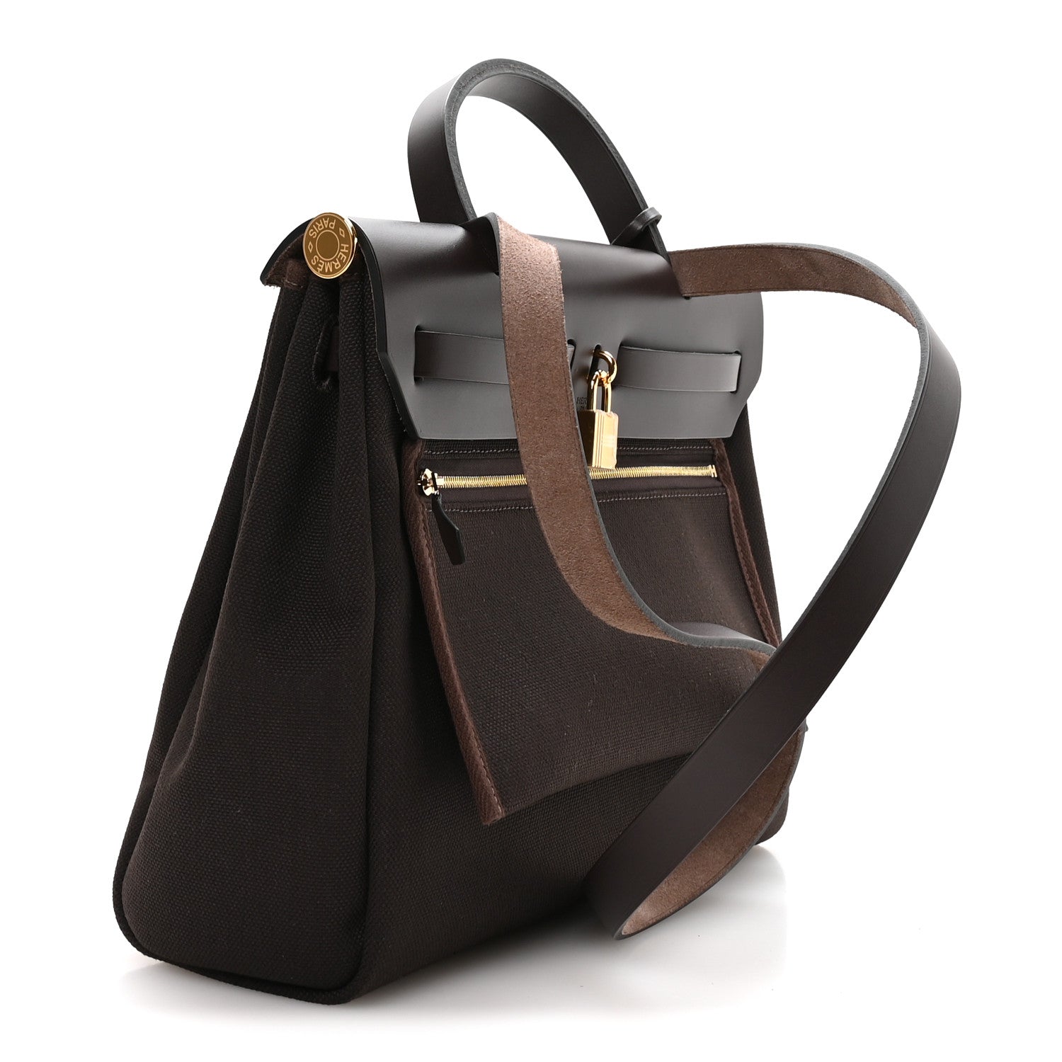 Hermes Vache Hunter Herbag Zip Retourne 31 PM Dark Bronze Ebene 3 of 10