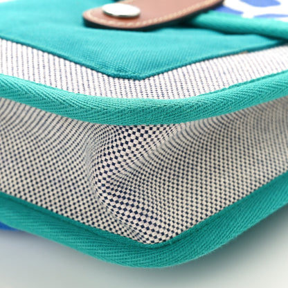 Hermes Toile Canvas Barenia Childrens Jeux Dans La Jungle Backpack Outremer 9 of 9