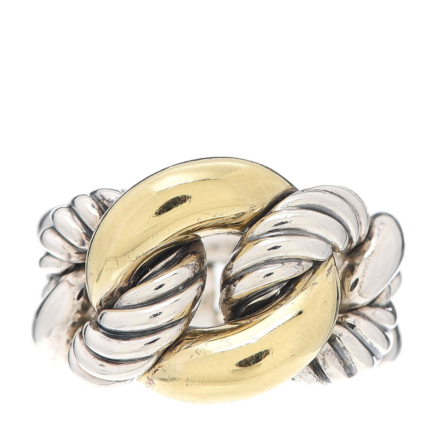 Sterling Silver 18K Yellow Gold Belmont Ring 54 7