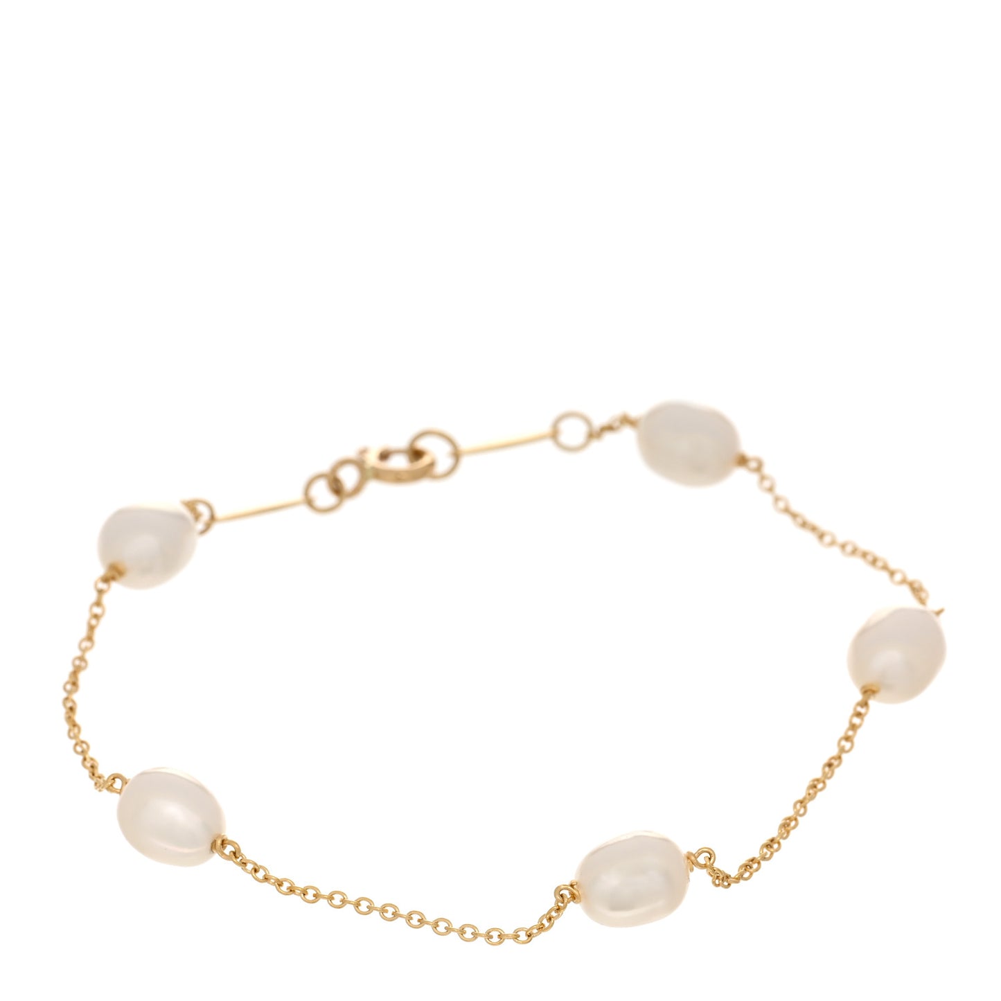 18K Yellow Gold Pearl 5.5-6mm Elsa Peretti Pearls By The Yard Bracelet