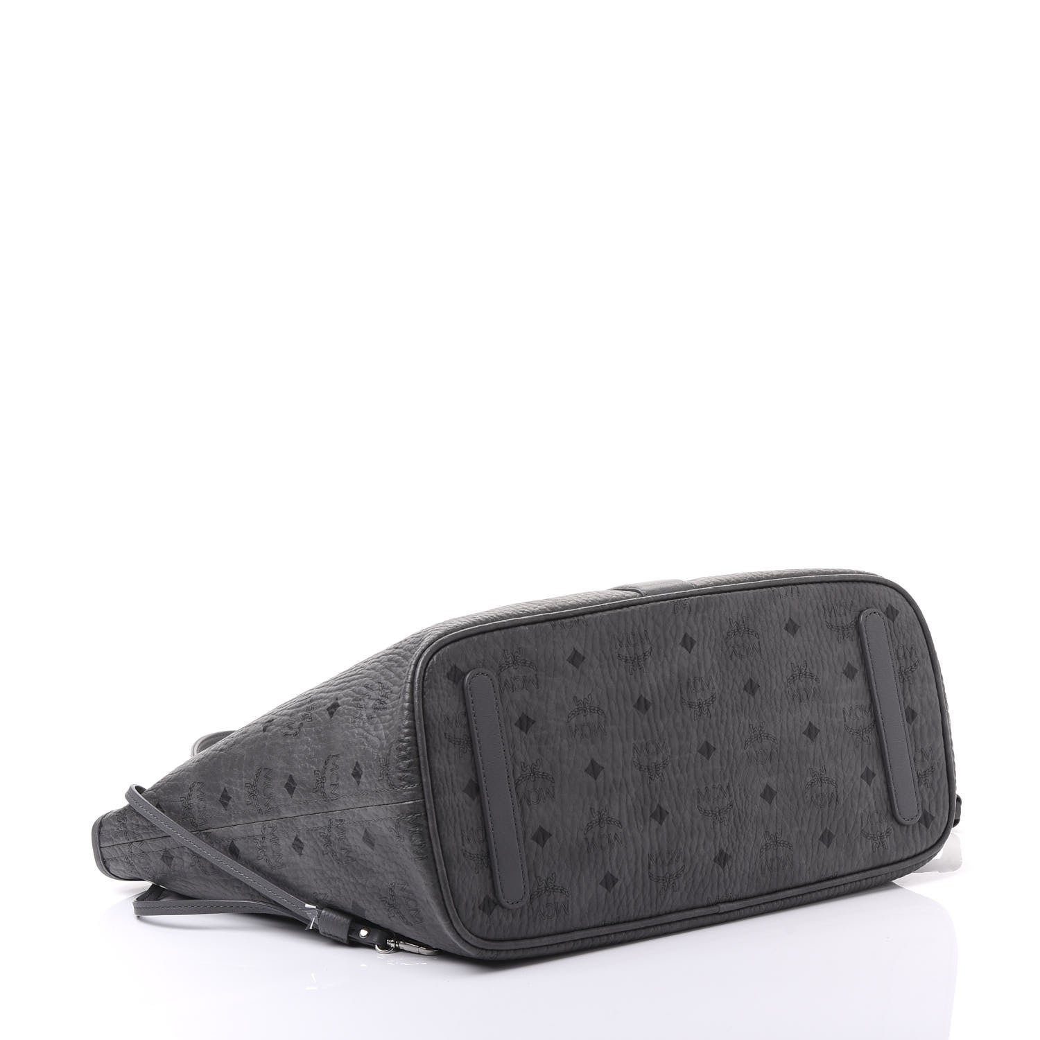 MCM Visetos Medium Liz Reversible Shopper Tote Phantom Grey 4 of 9