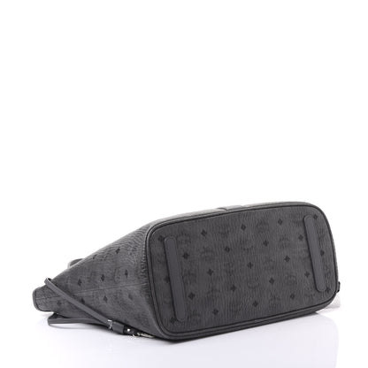 MCM Visetos Medium Liz Reversible Shopper Tote Phantom Grey 4 of 9