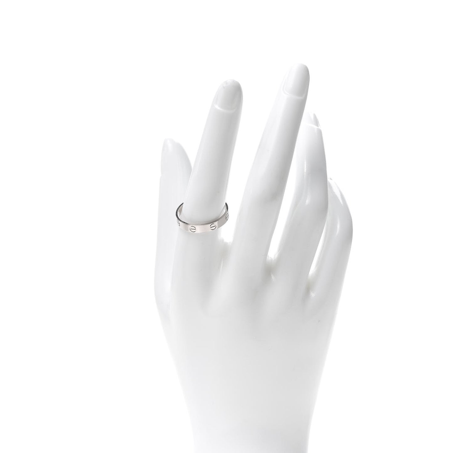 18K White Gold 3.5mm LOVE Wedding Band Ring 58 8.5