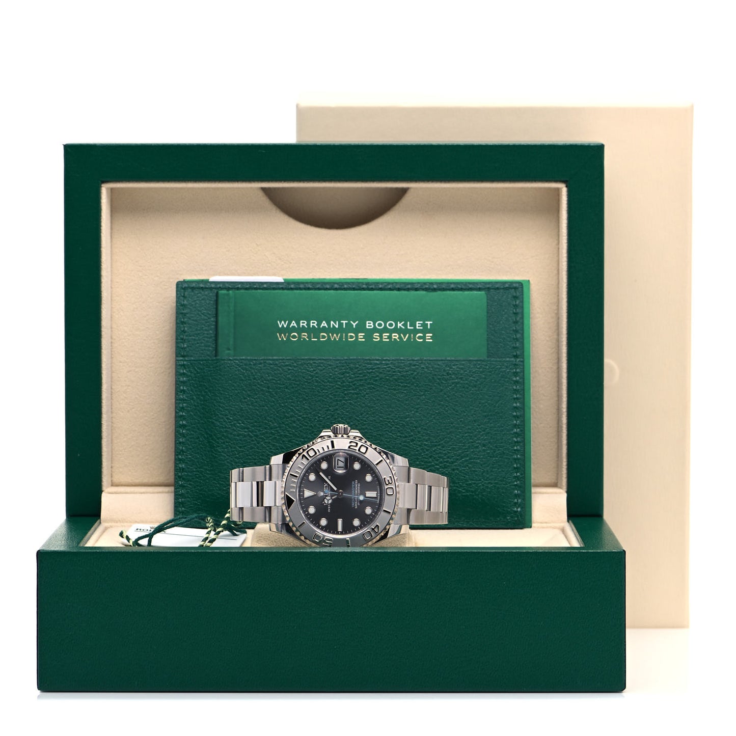 Stainless Steel Platinum 37mm Oyster Perpetual Date Yacht-Master Watch Slate 268622