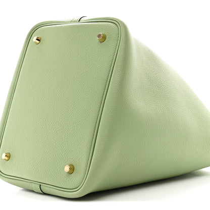 Hermes Taurillon Clemence Picotin Lock 22 MM Vert Criquet 10 of 11