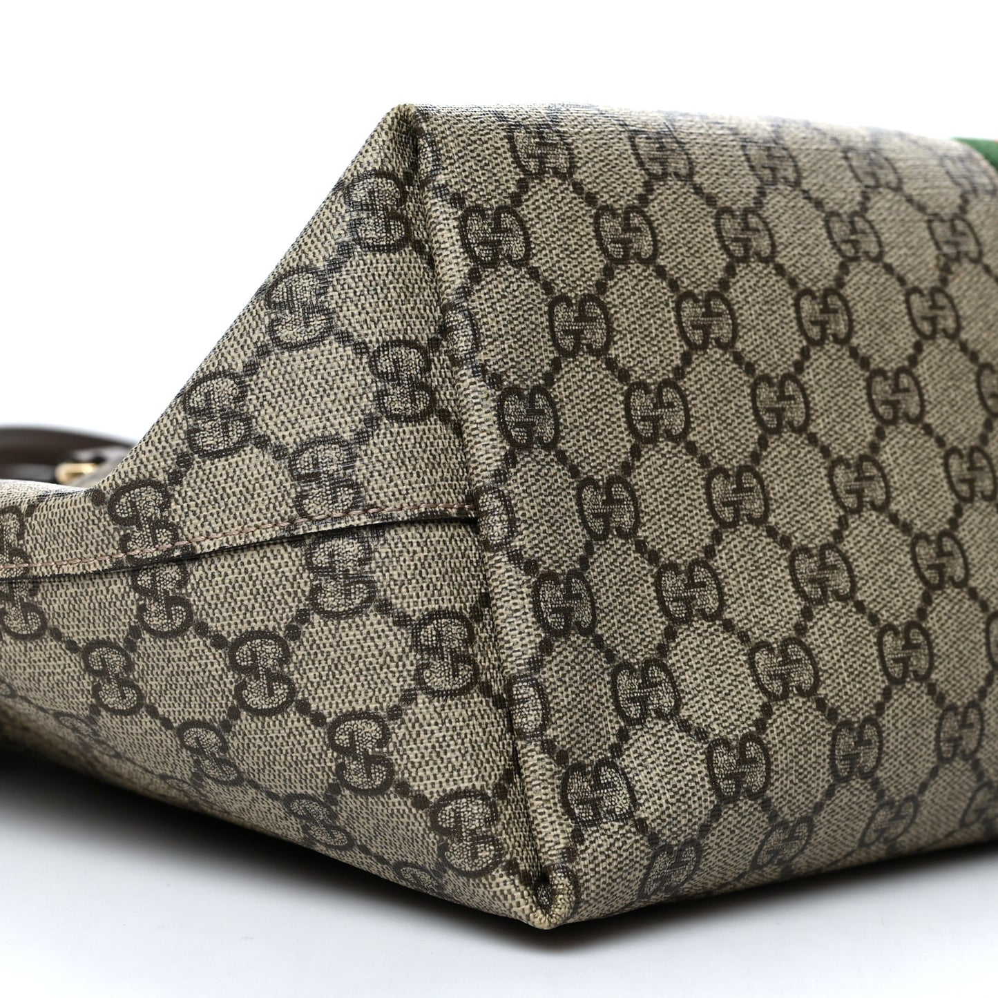 GG Supreme Monogram Medium Ophidia Shopping Tote Brown