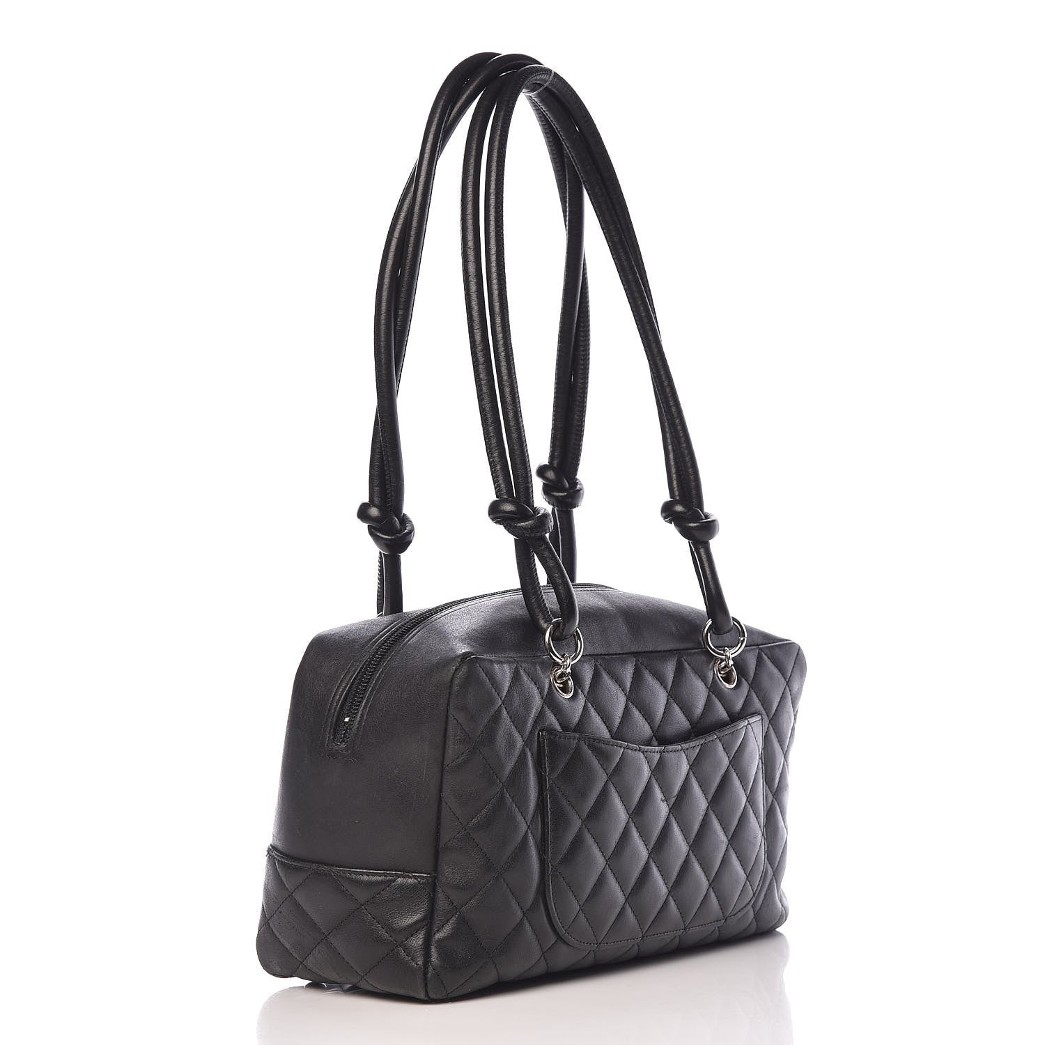 Chanel Calfskin Quilted Large Cambon Bowler Black 3 of 23