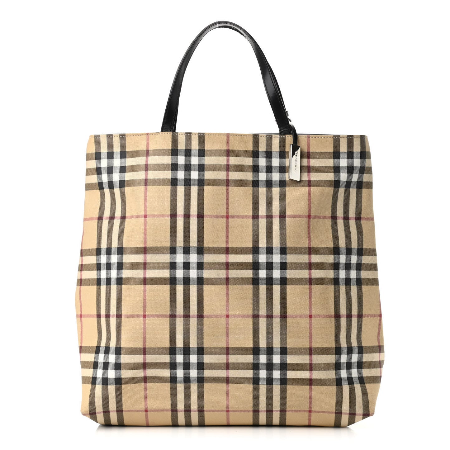 House Check Medium Tote Black