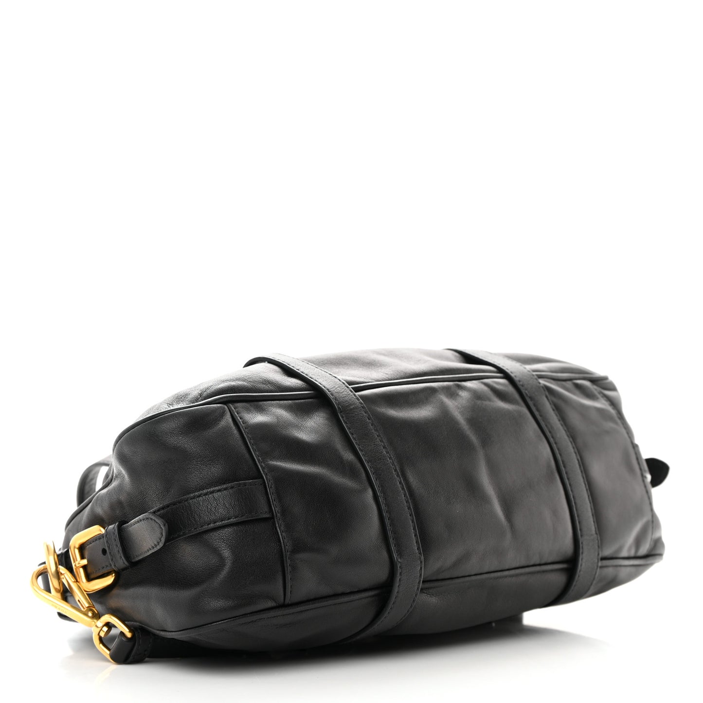 Soft Calf Shopping Satchel Black