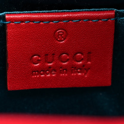 Gucci Velvet Matelasse Mini GG Marmont Shoulder Bag Hibiscus Red 6 of 11