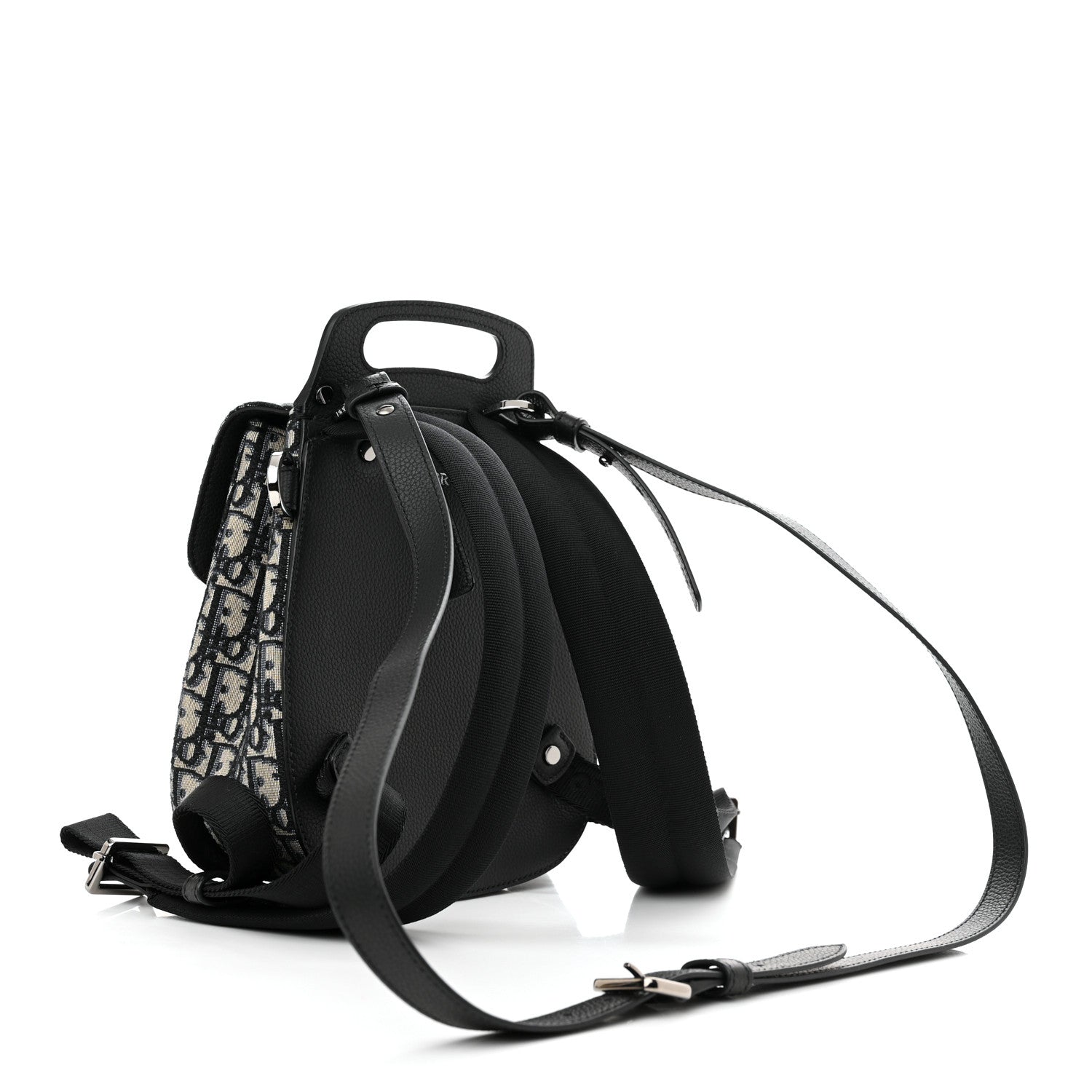 Christian Dior HOMME Oblique Calfskin Mens Mini Saddle Backpack Navy Blue 3 of 11