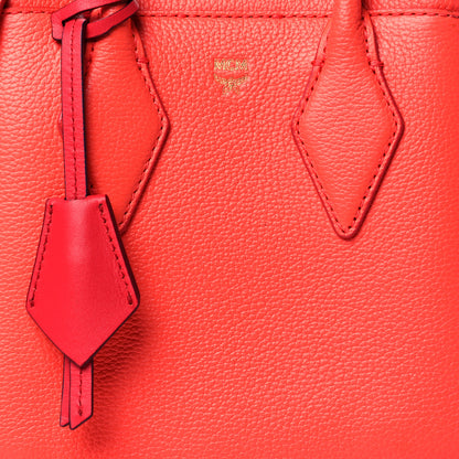 MCM Grained Calfskin Mini Neo Milla Tote Coral 7 of 9