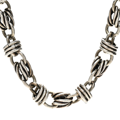 Saint Laurent Chunky Chain Necklace Oxidized Silver 1 of 6