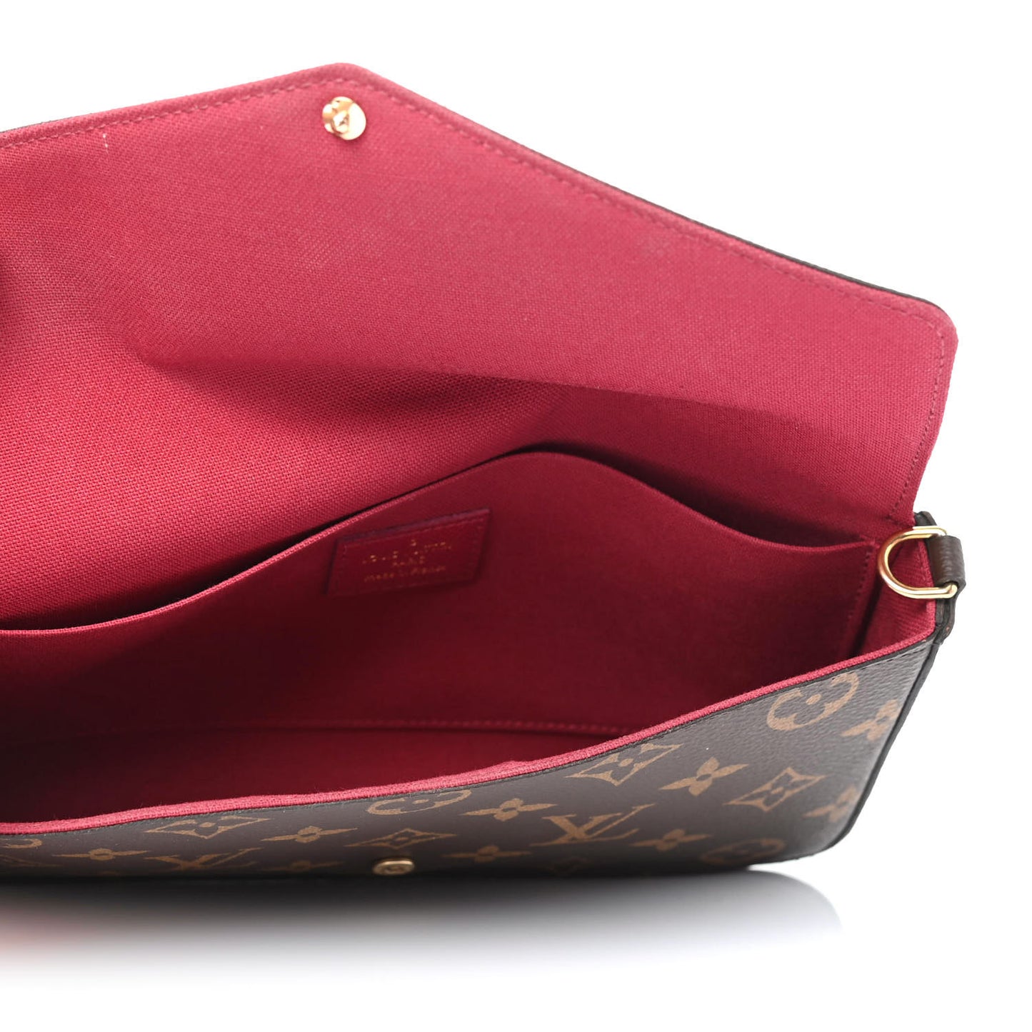 Monogram Pochette Felicie Chain Wallet Fuchsia