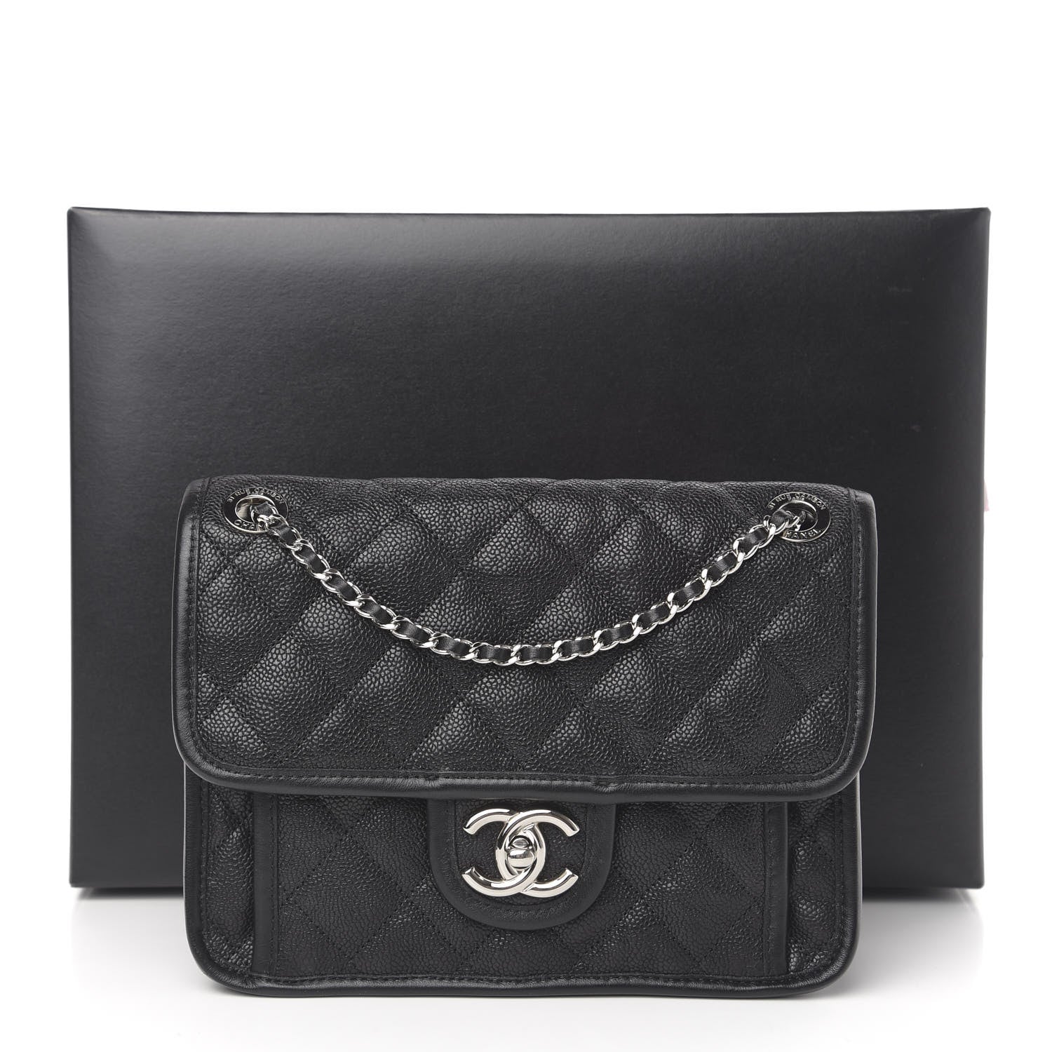 Chanel Caviar Quilted Mini French Riviera Flap Black 11 of 11