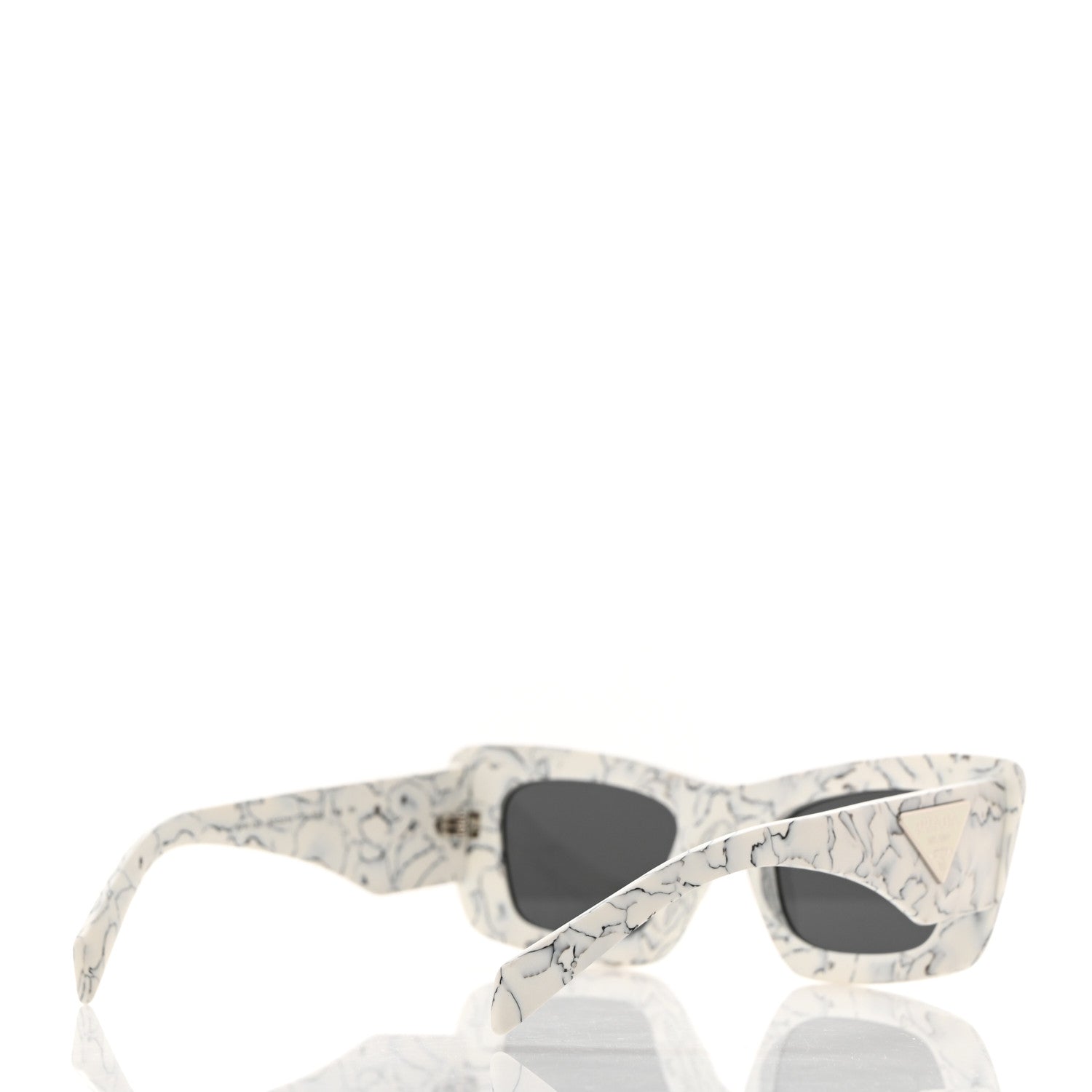 Prada Acetate Symbole Sunglasses SPR 13Z White Marble 4 of 7