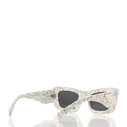 Prada Acetate Symbole Sunglasses SPR 13Z White Marble 4 of 7
