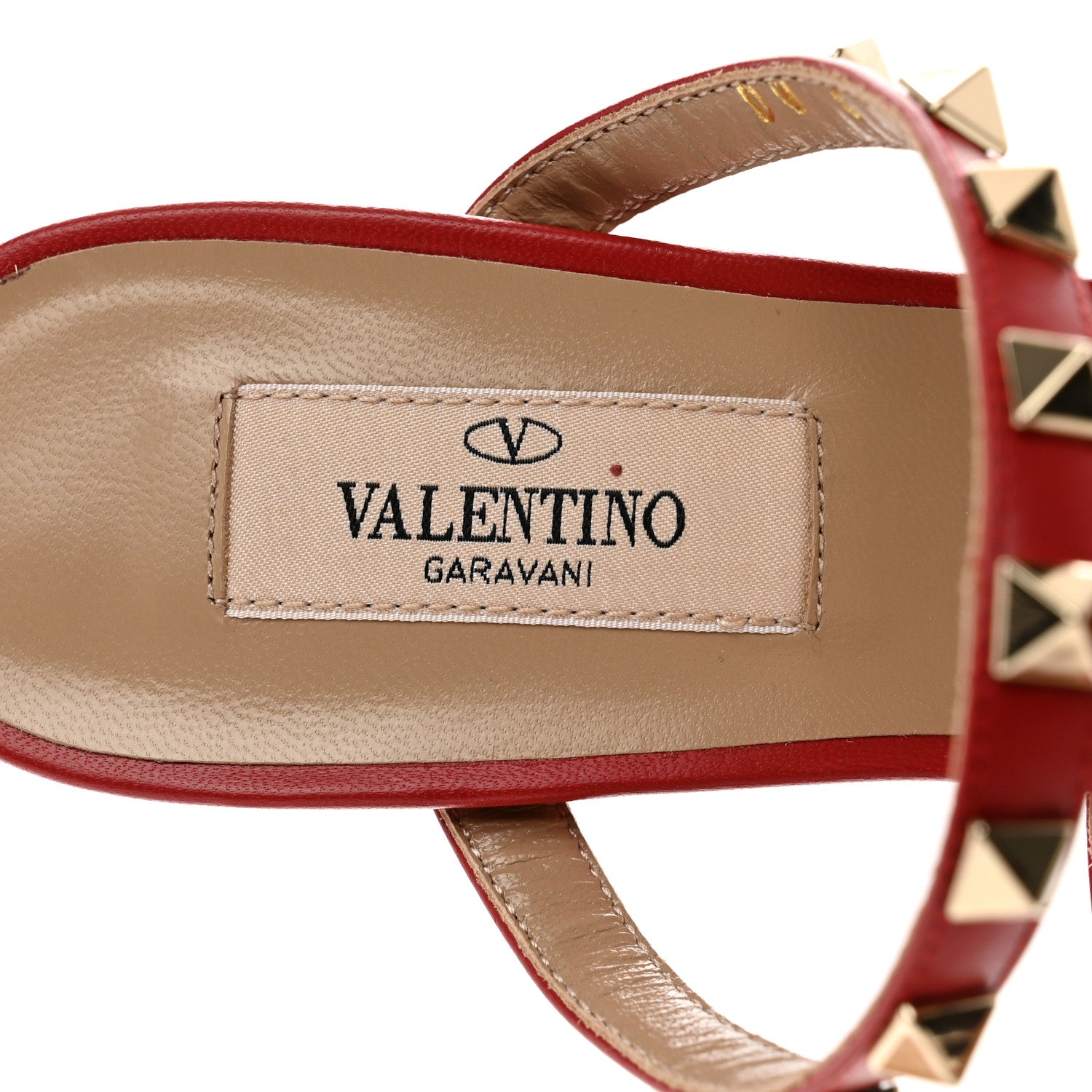 Valentino Garavani Calfskin Nappa Rockstud 60mm Caged Slide Sandals 36.5 Rosso Valentino 7 of 8